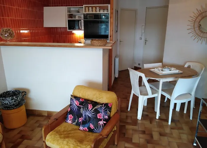 Spacieux 2 Chambres, 4 Personnes, Terrasse Vue Port , Wifi Gratuit Et Parking Prive Gratuit, Lave Linge, Congelateur, Situe Pres De La Plage, Commerces, Marche Et Restaurants Lägenhet *