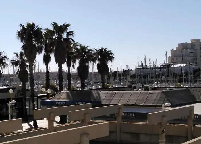 Spacieux 2 Chambres, 4 Personnes, Terrasse Vue Port , Wifi Gratuit Et Parking Prive Gratuit, Lave Linge, Congelateur, Situe Pres De La Plage, Commerces, Marche Et Restaurants *