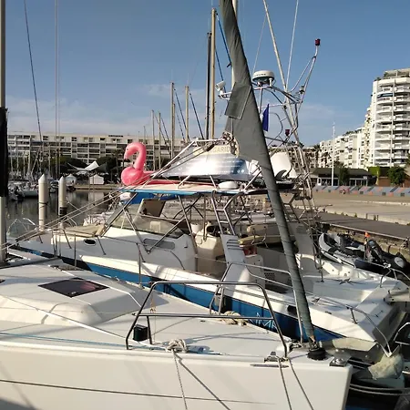 Spacieux 2 Chambres, 4 Personnes, Terrasse Vue Port , Wifi Gratuit Et Parking Prive Gratuit, Lave Linge, Congelateur, Situe Pres De La Plage, Commerces, Marche Et Restaurants * Carnon-Plage