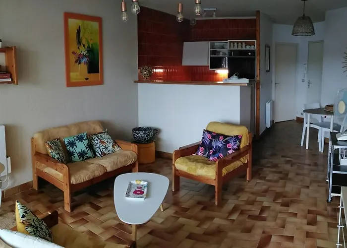 Spacieux 2 Chambres, 4 Personnes, Terrasse Vue Port , Wifi Gratuit Et Parking Prive Gratuit, Lave Linge, Congelateur, Situe Pres De La Plage, Commerces, Marche Et Restaurants